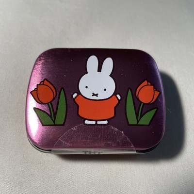 Miffy Sugar Free Peppermint Mints In Collectible Miffy With Tulips Tin New 