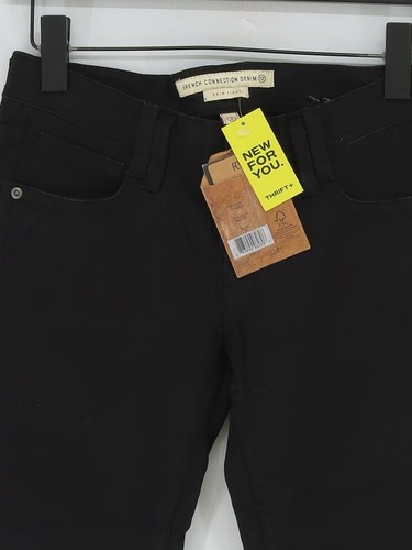 French Connection Women's Jeans UK 8 Black Cotton with Elastane Skinny - Picture 3 of 5