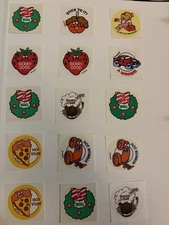 Vintage Assorted Scratch And Sniff Stickers  Kept In Album MATTE
