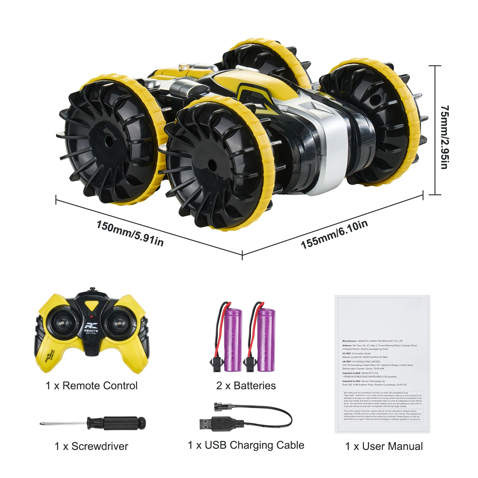 Boat 2.4ghz 12 Km/h Electric Remote Control 360&deg;rotating Stunt