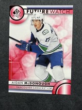 23-24 UD SP Authentic Hockey Red Limited Future Watch 144 Aidan McDonough