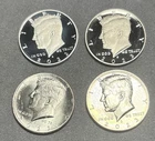 2023 P D S S Kennedy Half Dollar PDSS Silver & Clad Proof & BU P D 4 Coins