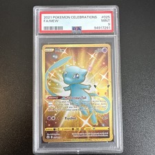 Mew 025/025 PSA 9 SWSH Celebrations Gold Card Pokemon TCG