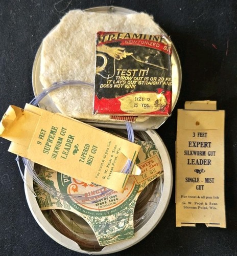 Line Leader Packaging Vintage Round Fishing Line/ Leader Tin With Line Inside | eBay