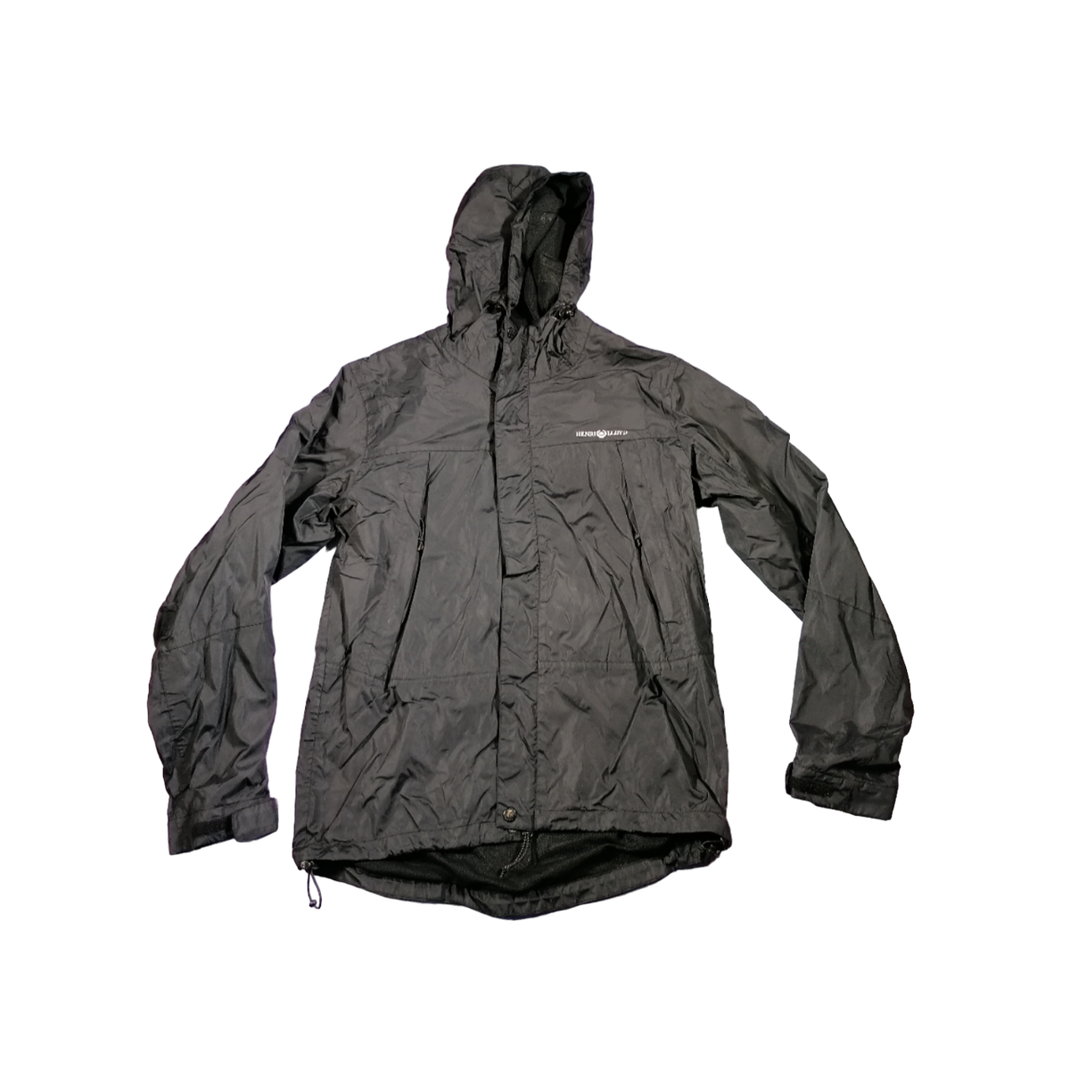 Henri Lloyd Rain Coat Black Large Size UK 14 Women's Parka 2013 Nylon  Polyester