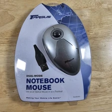 Targus Wired Notebook Optical Mouse / TRACKBALL USB PAUM008U Vintage