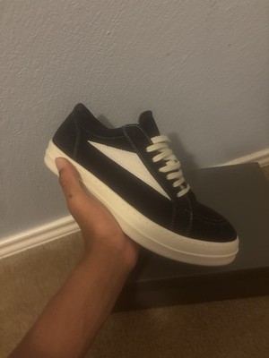 Rick Owens Abstract Low Sneakers In Black & Gray Size US 6-12 #Rickowens New