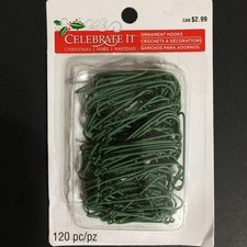 Christmas Tree Ornament Hooks Green Hangers Decorations  NEW