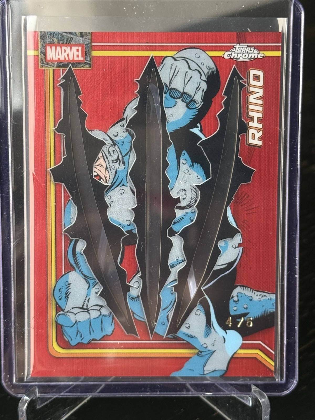 Topps 2025 Chrome Marvel Rhino Claw #097 numbered 4/5 