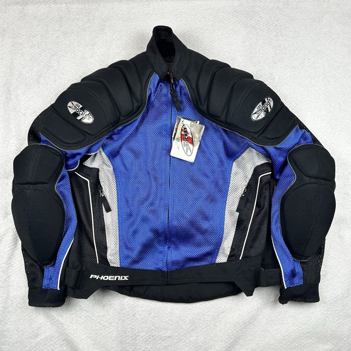Vintage Joe Rocket Jacket Blue Ballistic Series Armored Motorcycle