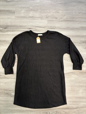 Besson River Boutique Women's Black Fleece Dress Size Medium