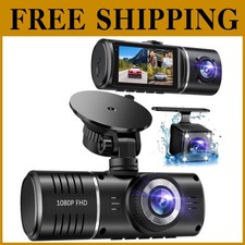 3 Channel Dash Cam with Parking Monitor, G-Sensor