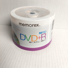 Memorex DVD R 50 Pack 16X, 4.7GB, 120 Min. Recordable Brand New Sealed
