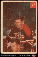 1954 Parkhurst #78 Al Dewsbury Blackhawks 2 - GOOD