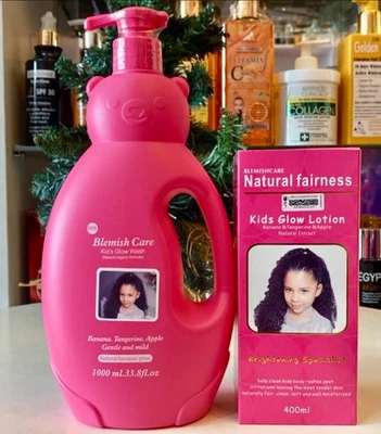 BLEMISH KID Blemish Care Natural Fairness Kids Glow Lotion 400ml / Shower gel 1000ml
