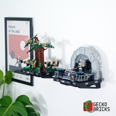 3D Printed Wall Mount for LEGO  Star Wars Diorama Sets - Gecko Bricks