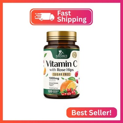 Vitamin C 1000mg Per Serving Chewable - Sugar Free - Extra Strength Antioxidants
