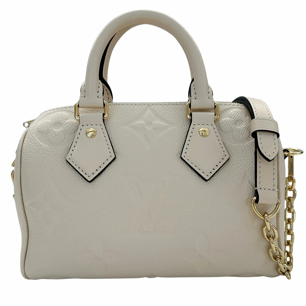 Louis Vuitton Speedy Bandoulière 20 Monogram Empreinte Cream M58954 Bag #BBB021