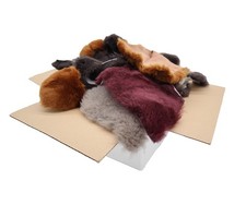 Lammfell Reste zum Basteln & Nähen, ca. 2,5 KG Farbe: Bunt, Fellreste Schaffel