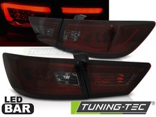 Coppia Fari Fanali Tuning CLIO IV 2013- 2016 HATCHBACK fibra LED BAR Fume' Rosso