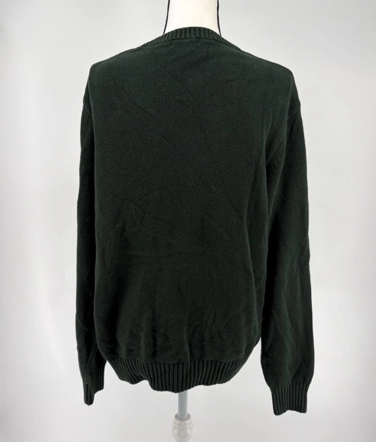 Suéter Dockers Moose de Colección Para Hombres Grande Verde Vacaciones Feria Isla Navidad De Colección Foto 3 de 4