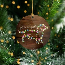 Dachshund Christmas Light Ornament Xmas Gifts For Dog Lovers Christmas Ornament