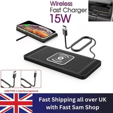 Tappetino ricarica rapida caricatore wireless auto USB/Type-C per iPhone Samsung