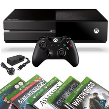Microsoft Xbox One 500GB 1TB Home Console Black Kinect WITH CONTROLLER + CABLES