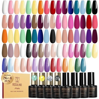 30pcs Gel Nail Polish Set, 26 Colors Gel Polish with 3Pcs Glossy Matte Glitte...