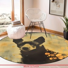 JIT 1pc Non-slip Round Mat, Machine Washable, Mat for Entryway Living Room Be