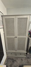 Dunelm Lucy Cane Grey Wardrobe Slate Grey 