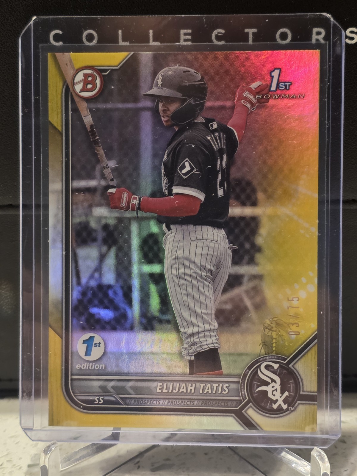 2022 Bowman Chrome 1st Elijah Tatis #BCP-23 Yellow Refractor /75