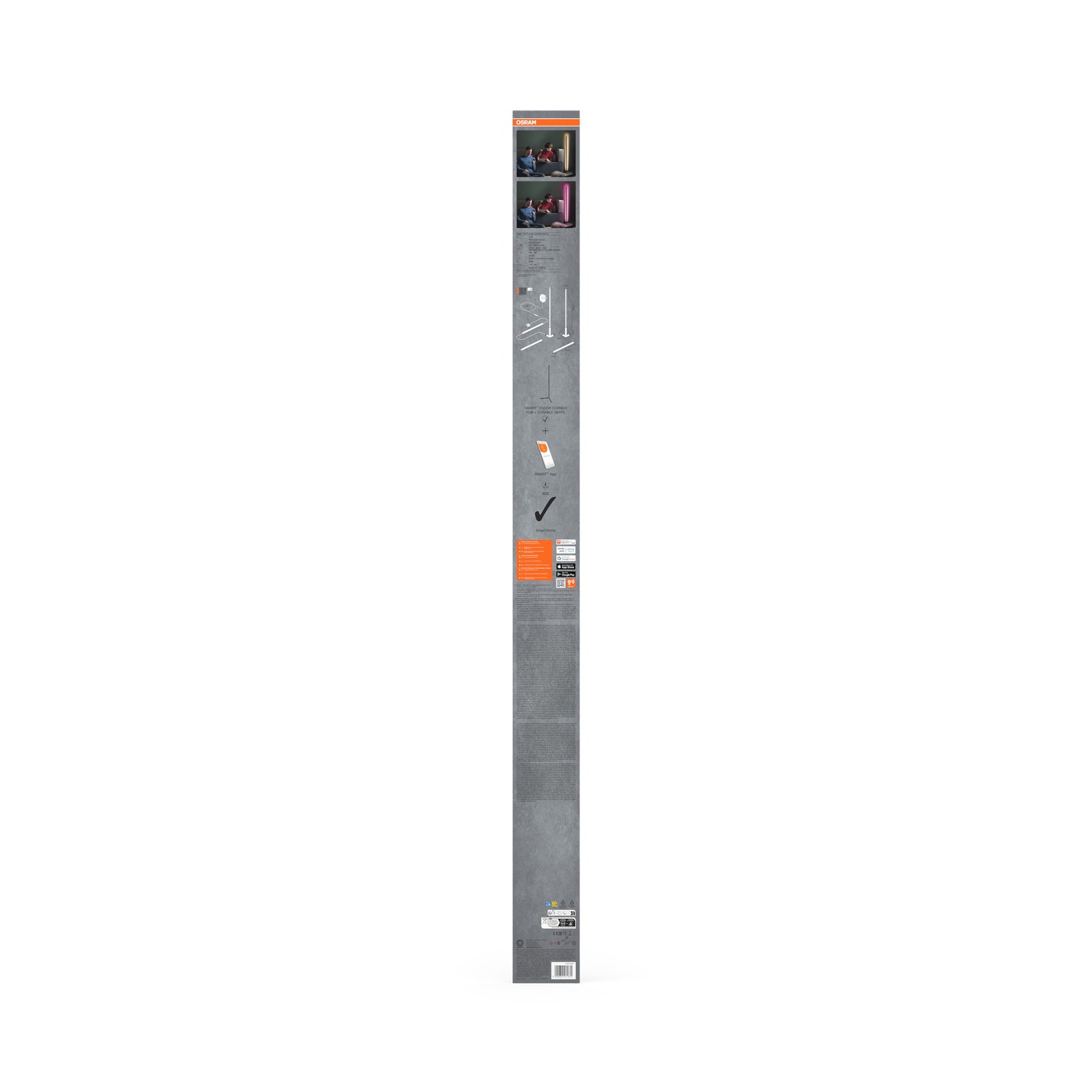 Lampada da terra ad angolo OSRAM SMART+ WiFi FLOOR CORNER LED, 12W, 200lm, RGB+T foto 3