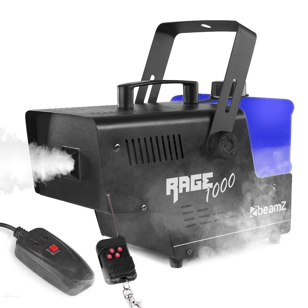 Beamz Rage1000 Smoke Machine - Wireless Control Party Fog Effect 1000W