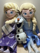 Disney Frozen 2 Toy Lot Just Play Elsa Plush Gowns Pair  Olaf Plastic Figure