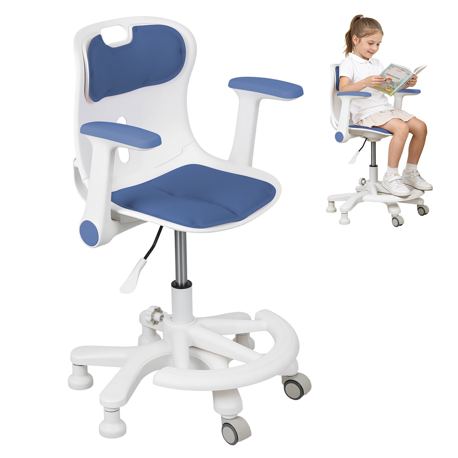 Desk Chair Computer Chair W/lumbar Support For Boys Girls