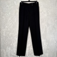 Ann Taylor Vintage Black Silk Pants Wide Leg Long Hem Sz Gorgeous