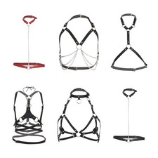 Women Chest Harness Punk Choker Body Belt Cosplay Body Halter Adjustable Gothic