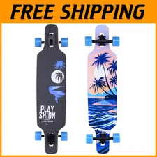Beginner-Friendly 39" Drop-Through Longboard - 8-Ply Maple for Smooth Cruising