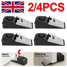 4x Door Stop Alarms Stopper Floor Wedge Wireless Anti Theft Security Alarm 120DB
