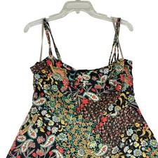 Forever 21 Contemporary Floral Paisley Midi Dress Medium Boho Spaghetti Strap