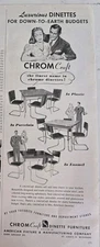 1947 Chromcraft Dinette sets Vintage Furniture down to earth budgets Ad 