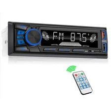 Car Radio Bluetooth Single DIN Car Stereo Audio, Car Audio with Handsfree and...
