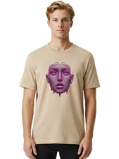 Melting-Face-3 Mens Graphic Tee, 100% Cotton, Casual Summer Wear