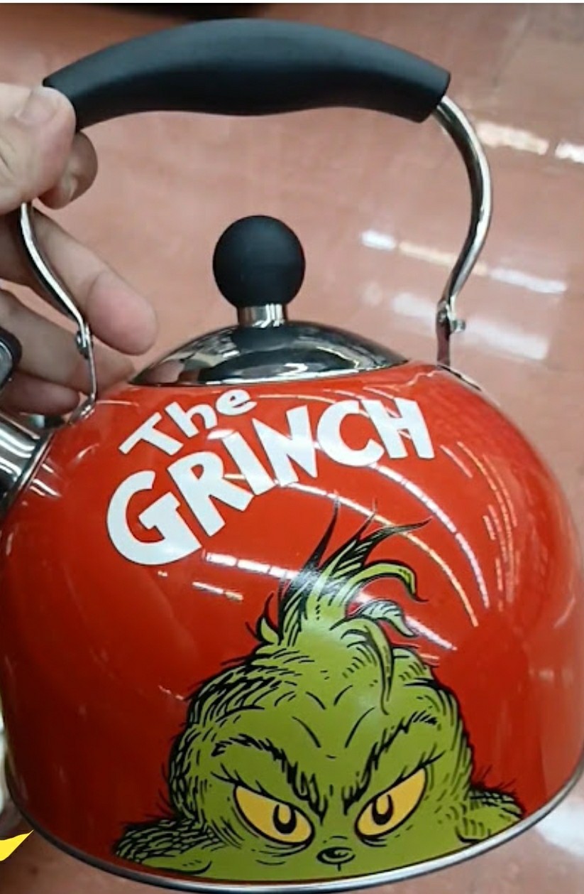 New teapot red the grinch tea kettle
