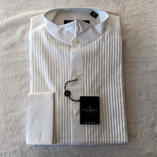 NEW 160 Hickey Freeman Formal Wingtip Tuxedo Dress Shirt  15-33 White