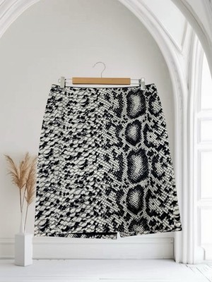 White House Black Market Womens Snakeskin Print Pencil Skirt Size 8 Summer Party