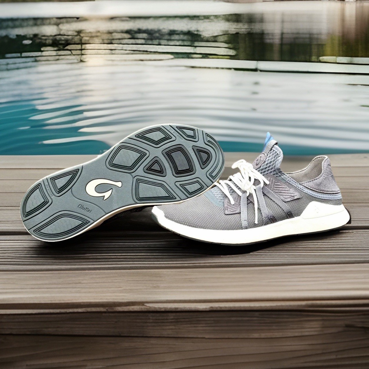 Olukai Holo /Convertible Mesh / Dark Shadow - Grey / Men's 8