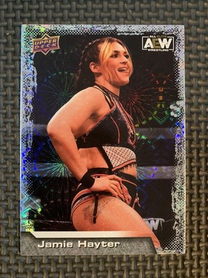 2022 Upper Deck AEW Jamie Hayter Pyro Parallel Rookie Card RC 60
