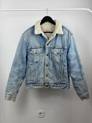 Levi's Type III Faded Blue Denim Vintage 80's Sherpa Trucker Jacket Made in USA